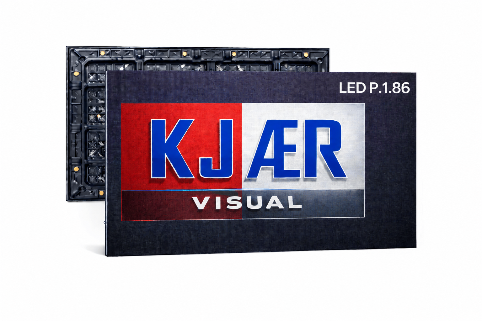 LED panel set forfra og bagfra